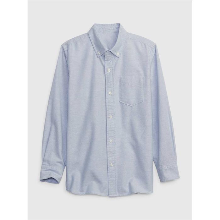 Oxford Форменная рубашка из натурального хлопка цвет: Голубой