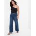 High Rise Stride Wide-Leg Jean Pantolon