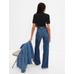 High Rise Stride Wide-Leg Jean Pantolon