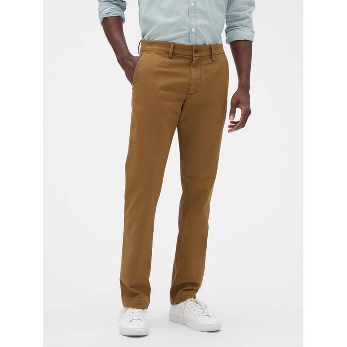 Брюки цвета хаки Slim Fit Gap Flex цвет: Коричневый