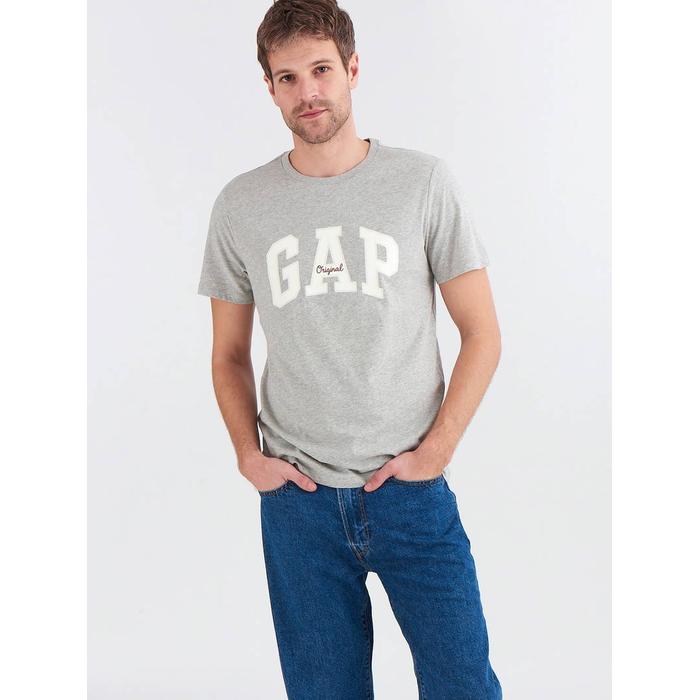 Круглая воротничковая футболка с логотипом Gap