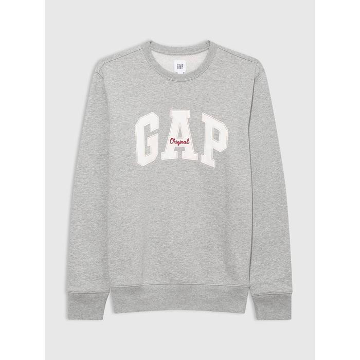 С круглым воротом толстовка с логотипом Gap