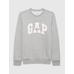 С круглым воротом толстовка с логотипом Gap