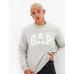 С круглым воротом толстовка с логотипом Gap