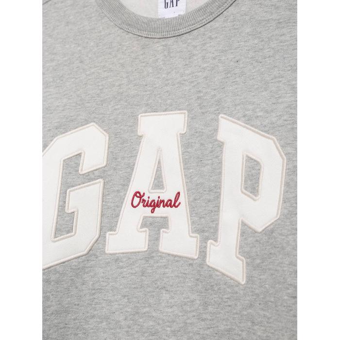 С круглым воротом толстовка с логотипом Gap
