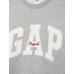 С круглым воротом толстовка с логотипом Gap