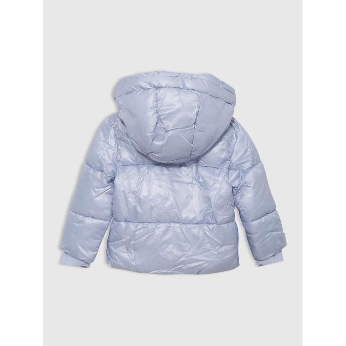 100% переработанное уютное надувное пальто Puffer Надувное 'Cozy' цвет: Голубой