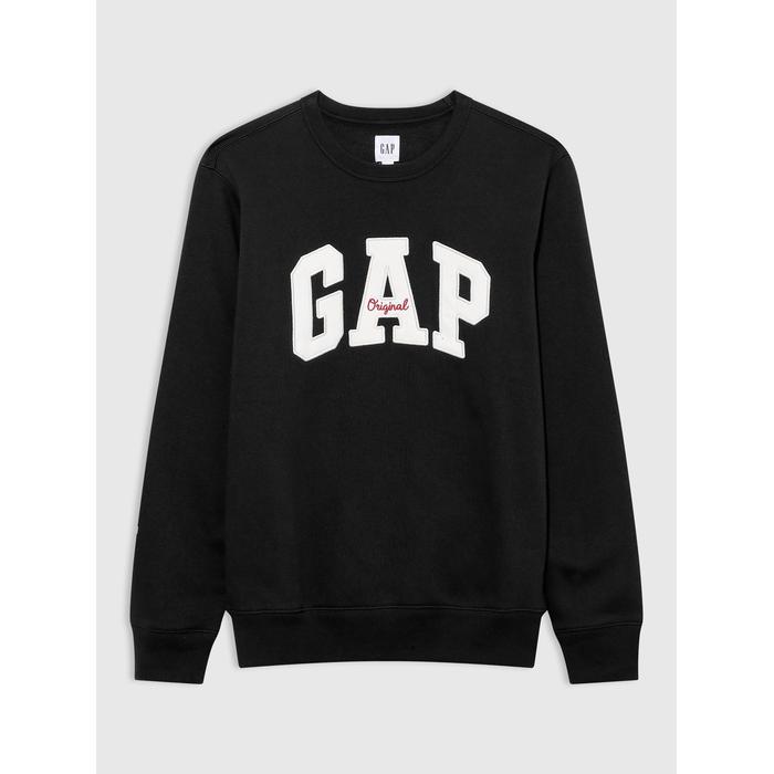 С круглым воротом толстовка с логотипом Gap цвет: Чёрный