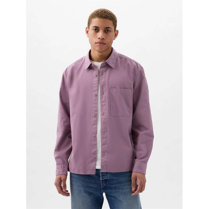 Relaxed Саржевая рубашка цвет: Фиолетовый