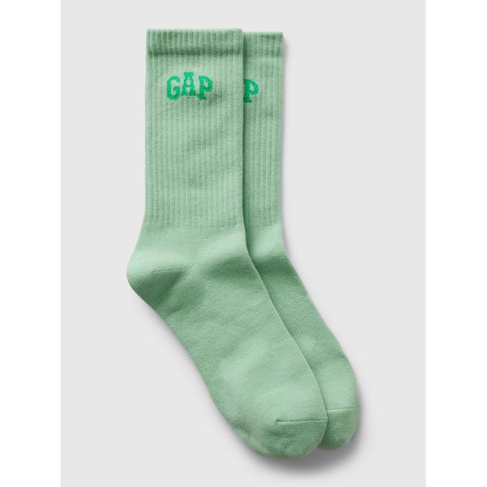 Носки с логотипом Gap с четвертьюCrew цвет: Зелёный