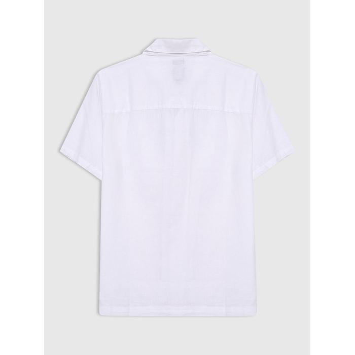 Рубашка из смесового льна с цветочной вышивкой и логотипом Gap цвет: Белый