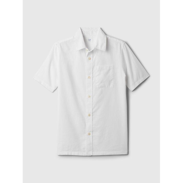 Рубашка из смесового льна цвет: Белый