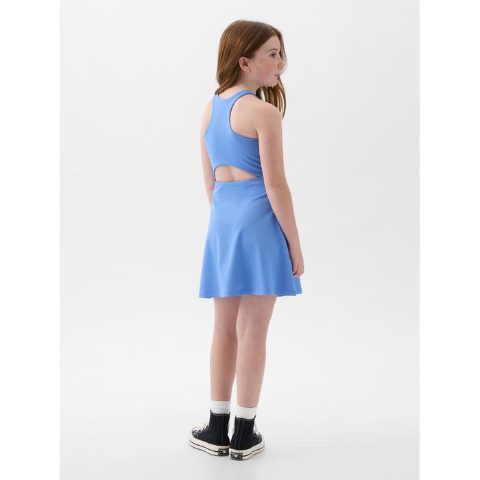 Платье с деталями на спине цвет: Голубой