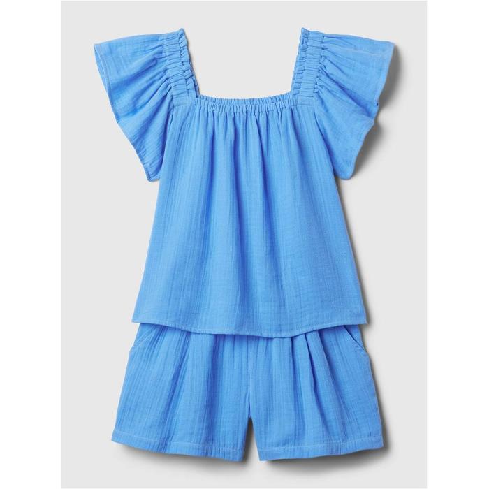 Комплект одежды из марли с морщинками цвет: Голубой