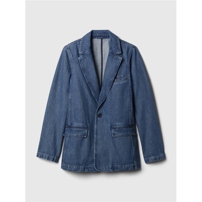 Джинсовая куртка-блейзер цвет: Голубой