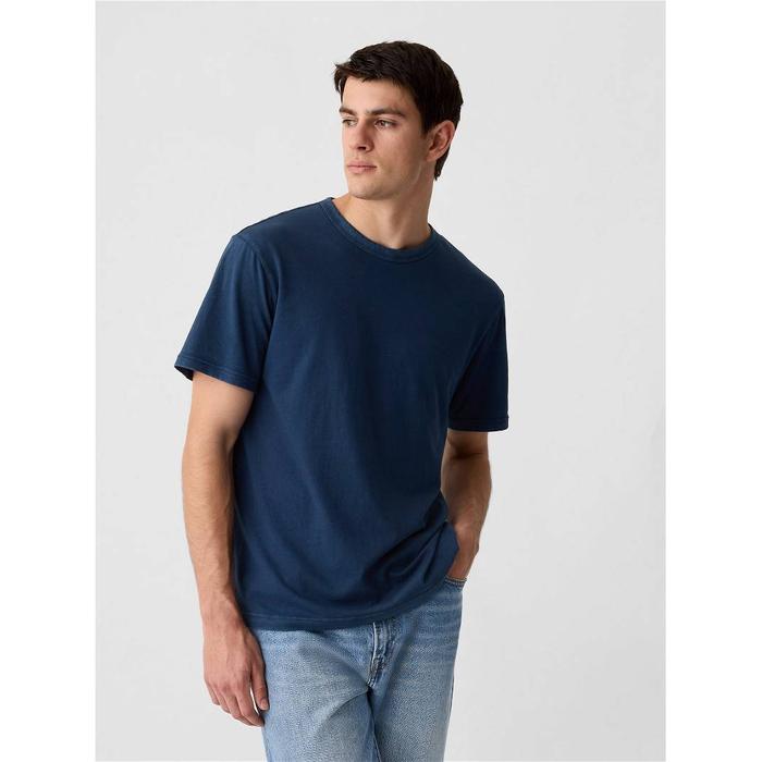 Винтажная футболка для стирки цвет: Голубой