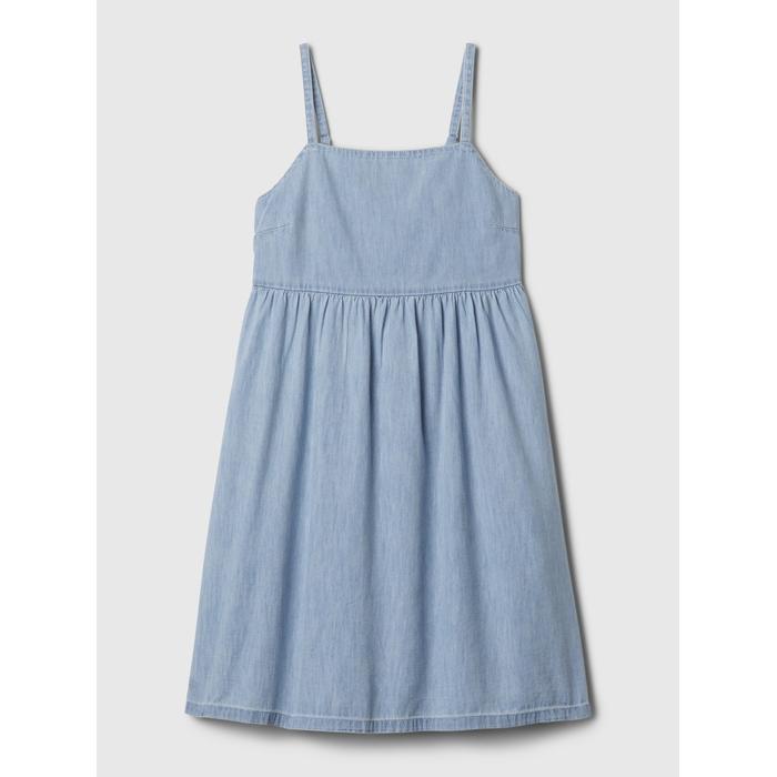 Джинсовое платье с ремешком цвет: Голубой