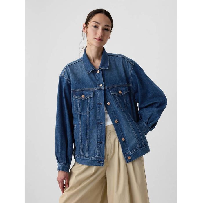 Gap logo × DÔEN негабаритная культовая джинсовая куртка цвет: Голубой
