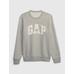 С круглым воротом толстовка с логотипом Gap