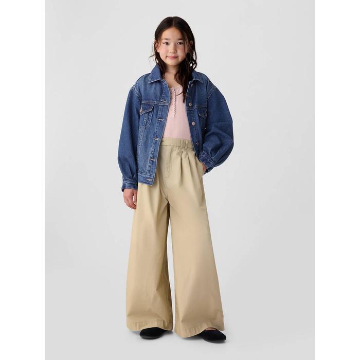 Брюки хаки высокого посадка Gap × DÔEN цвет: Бежевый