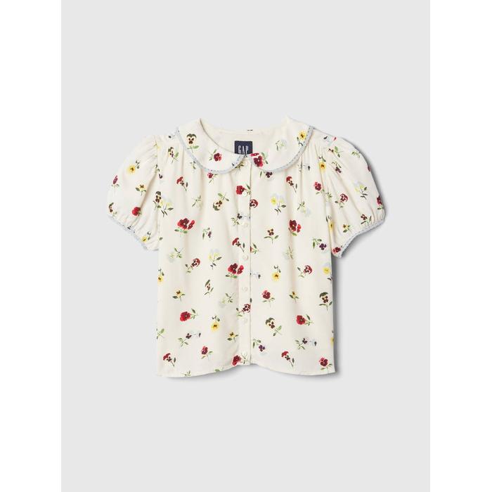 Блузка Gap × DÔEN с цветочным узором цвет: Белый