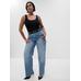 Mid Rise '90s Loose Kargo Jean Pantolon цвет: Голубой