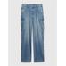 Mid Rise '90s Loose Kargo Jean Pantolon цвет: Голубой