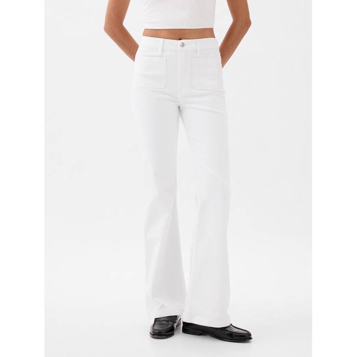 High Rise '70s Flare Washwell™ Jean Pantolon цвет: Белый