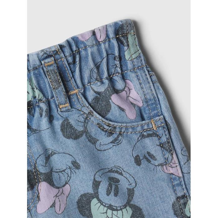 Disney Minnie Mouse Paperbag Mom Jean Şort цвет: Голубой