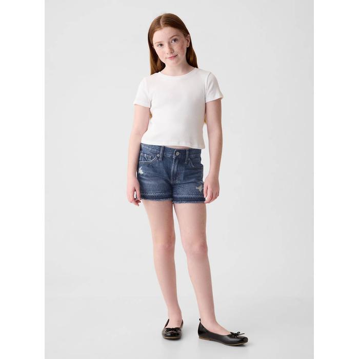 Low Rise Denim Şort
