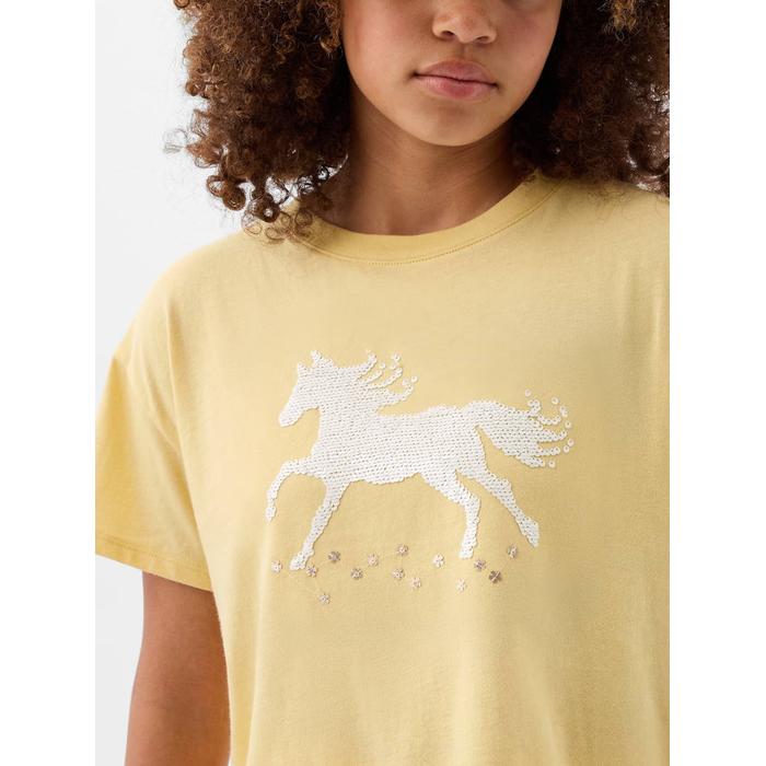 Pullu Flippy Grafikli T-Shirt цвет: Жёлтый