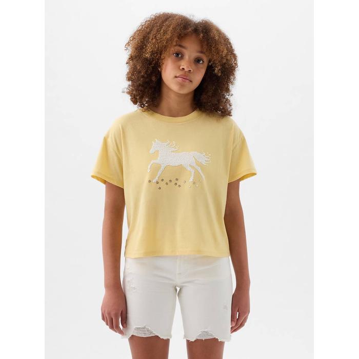 Pullu Flippy Grafikli T-Shirt цвет: Жёлтый