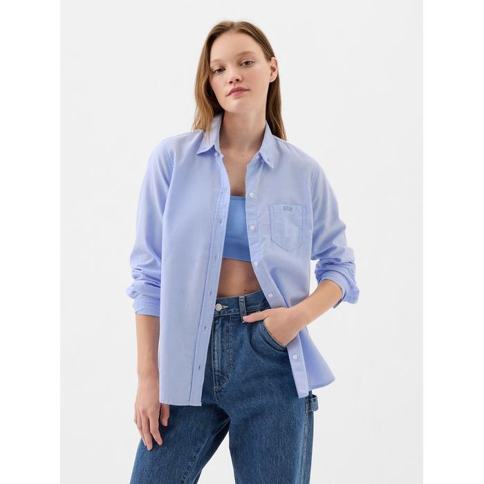 Gap Logo Oxford Gömlek цвет: Голубой