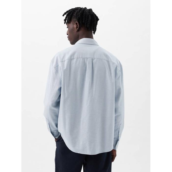 Gap Logo Oversize Oxford Gömlek цвет: Голубой