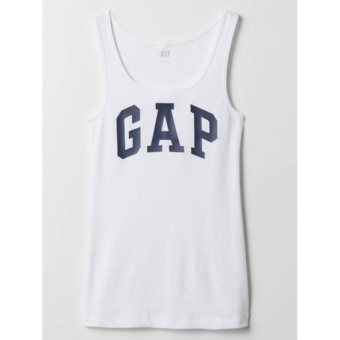 Gap Логотип Майка Вельвет цвет: Белый
