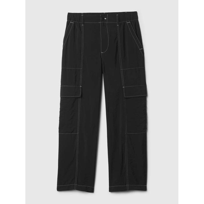 Mid Rise Pull-On Kargo Pantolon цвет: Чёрный