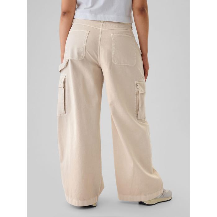 Low Rise Baggy Kargo Khaki Pantolon цвет: Бежевый