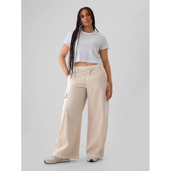 Low Rise Baggy Kargo Khaki Pantolon цвет: Бежевый
