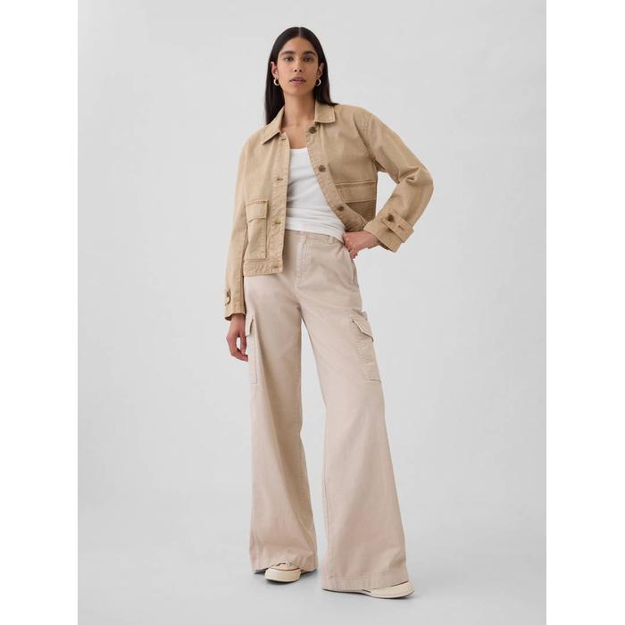 Low Rise Baggy Kargo Khaki Pantolon цвет: Бежевый