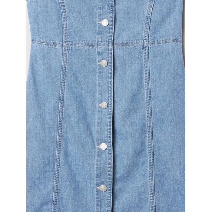 Archive Button Denim Mini Elbise цвет: Голубой