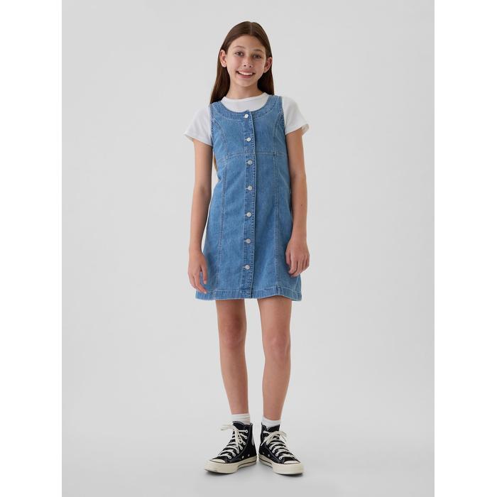 Archive Button Denim Mini Elbise цвет: Голубой