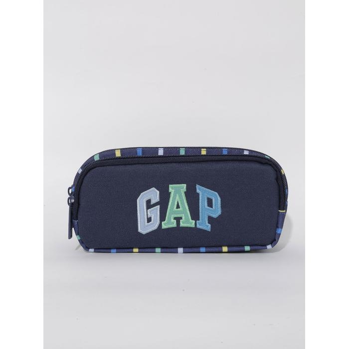 Пенал с логотипом Gap с тремя отделениями цвет: Синий