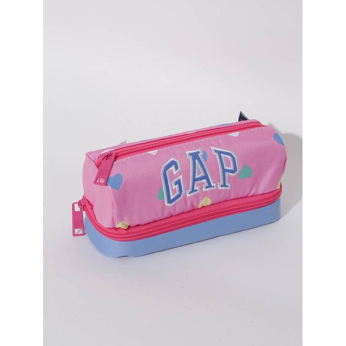 Пенал с двойным отсеком с логотипом Gap цвет: Розовый