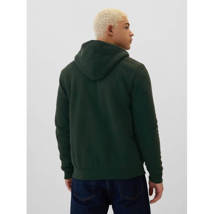 Gap Logo Fermuarlı Sherpa Sweatshirt цвет: Зелёный