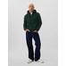 Gap Logo Fermuarlı Sherpa Sweatshirt цвет: Зелёный