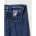 High Rise Stride Wide-Leg Ankle Jean Pantolon цвет: Синий