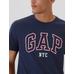Повседневная футболка с логотипом Soft Gap NYC цвет: Синий