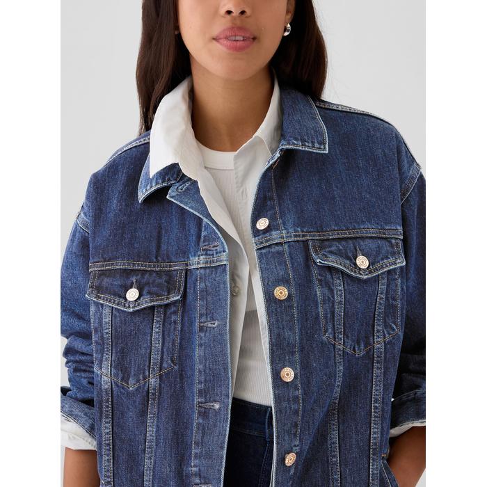 Oversized Icon Denim Ceket цвет: Голубой