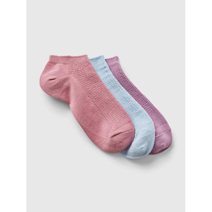 Комплект носков Pointelle Ankle из 3 предметов цвет: Розовый