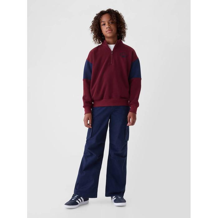 Gap Logo Yarım Fermuarlı Pullover Sweatshirt цвет: Красный